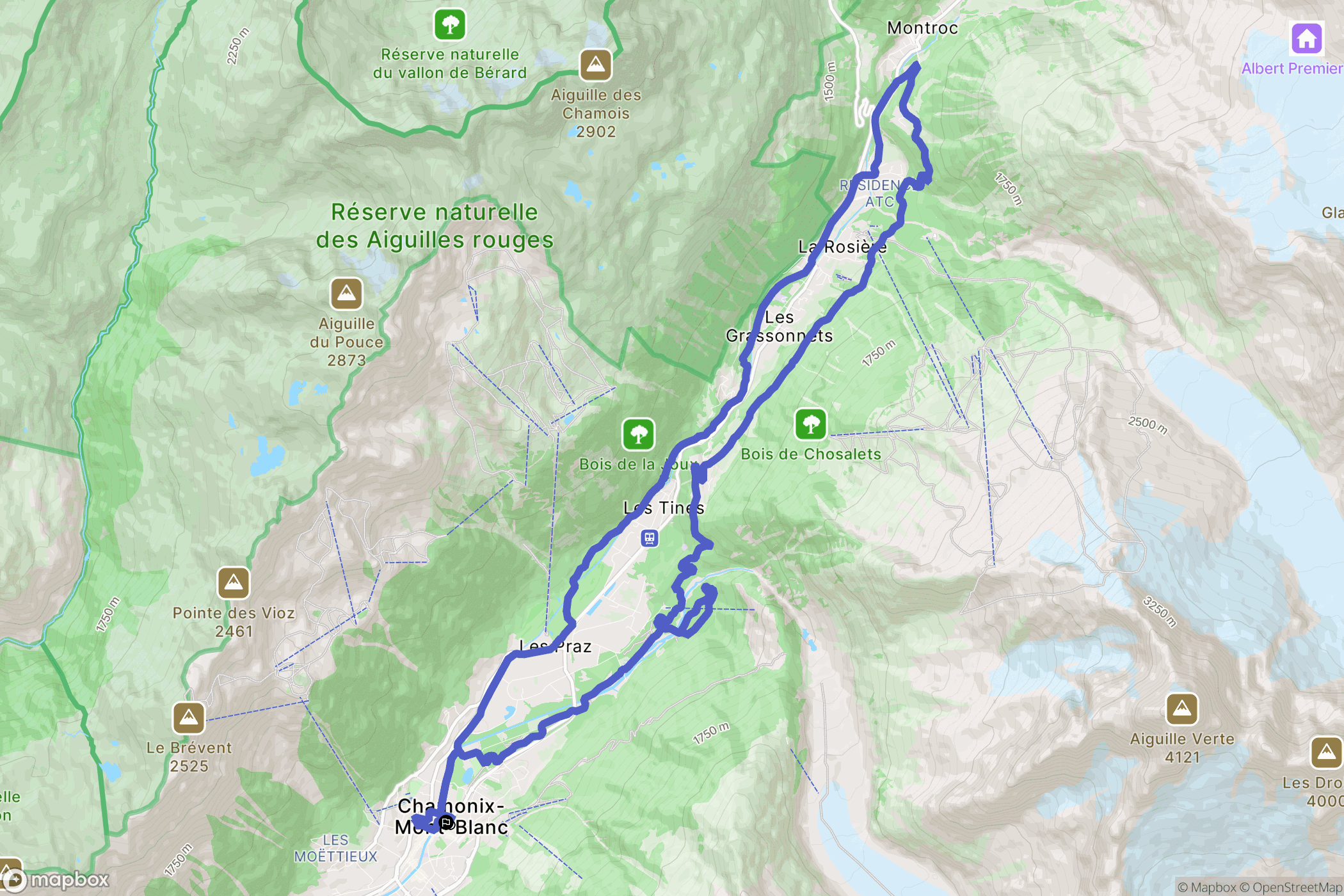 Chamonix-Mont-Blanc: routekaart voor buitenactiviteiten - France