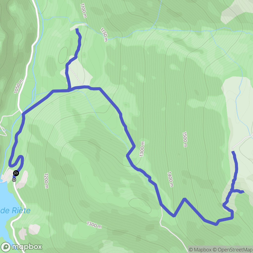 Aston : carte du parcours de randonnée - France