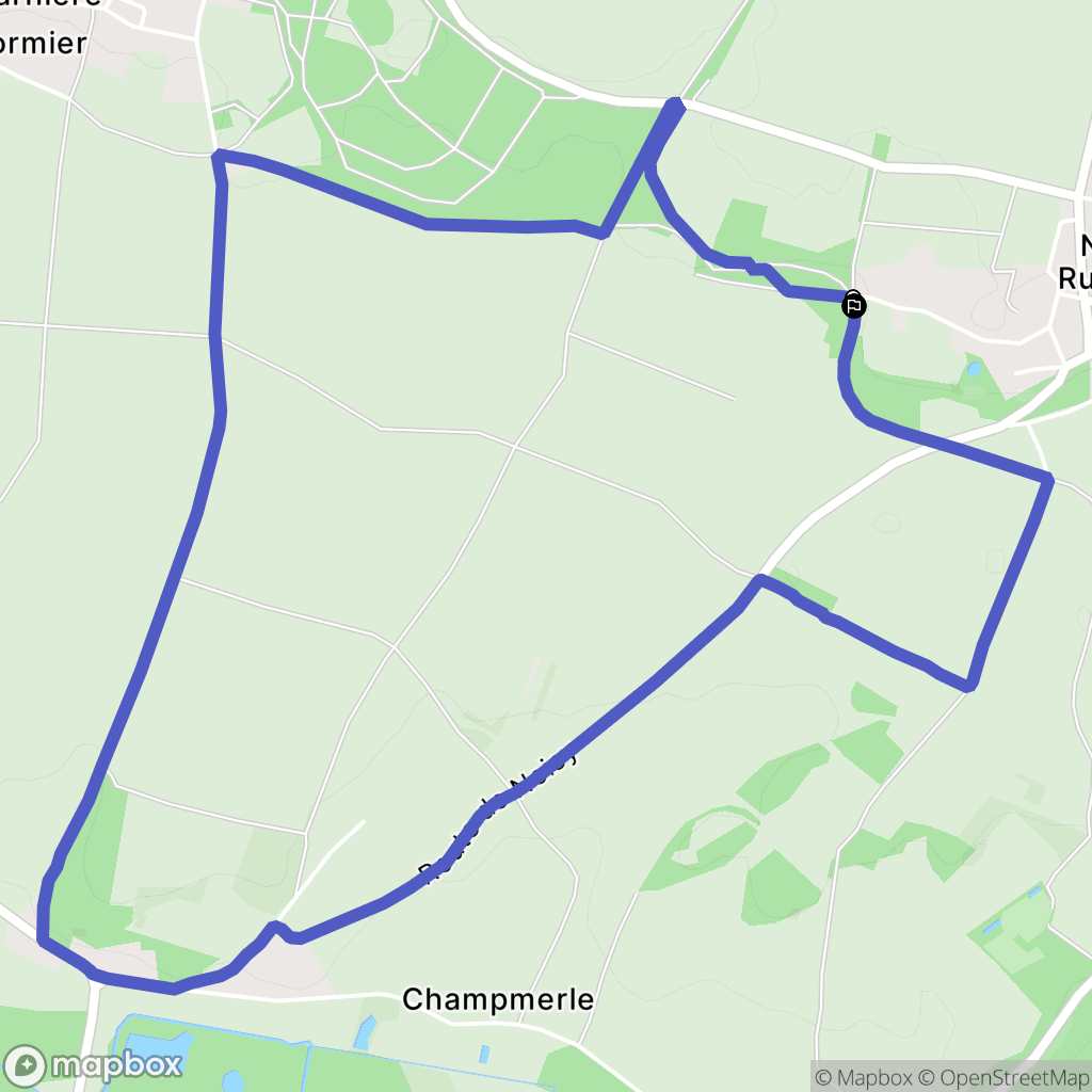 Noisy-Rudignon : carte du parcours de randonnée - France