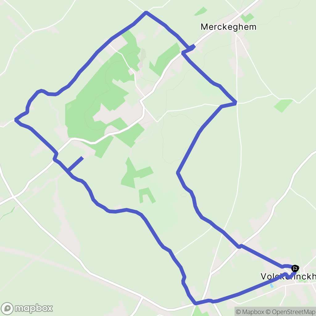 Volckerinckhove : carte du parcours de randonnée - France