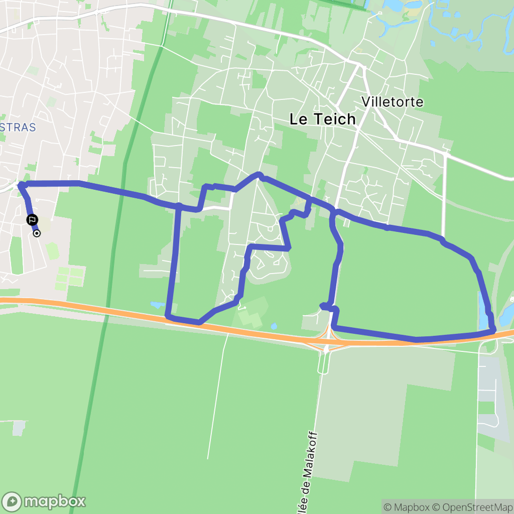 Gujan-Mestras : carte du parcours de randonnée - France