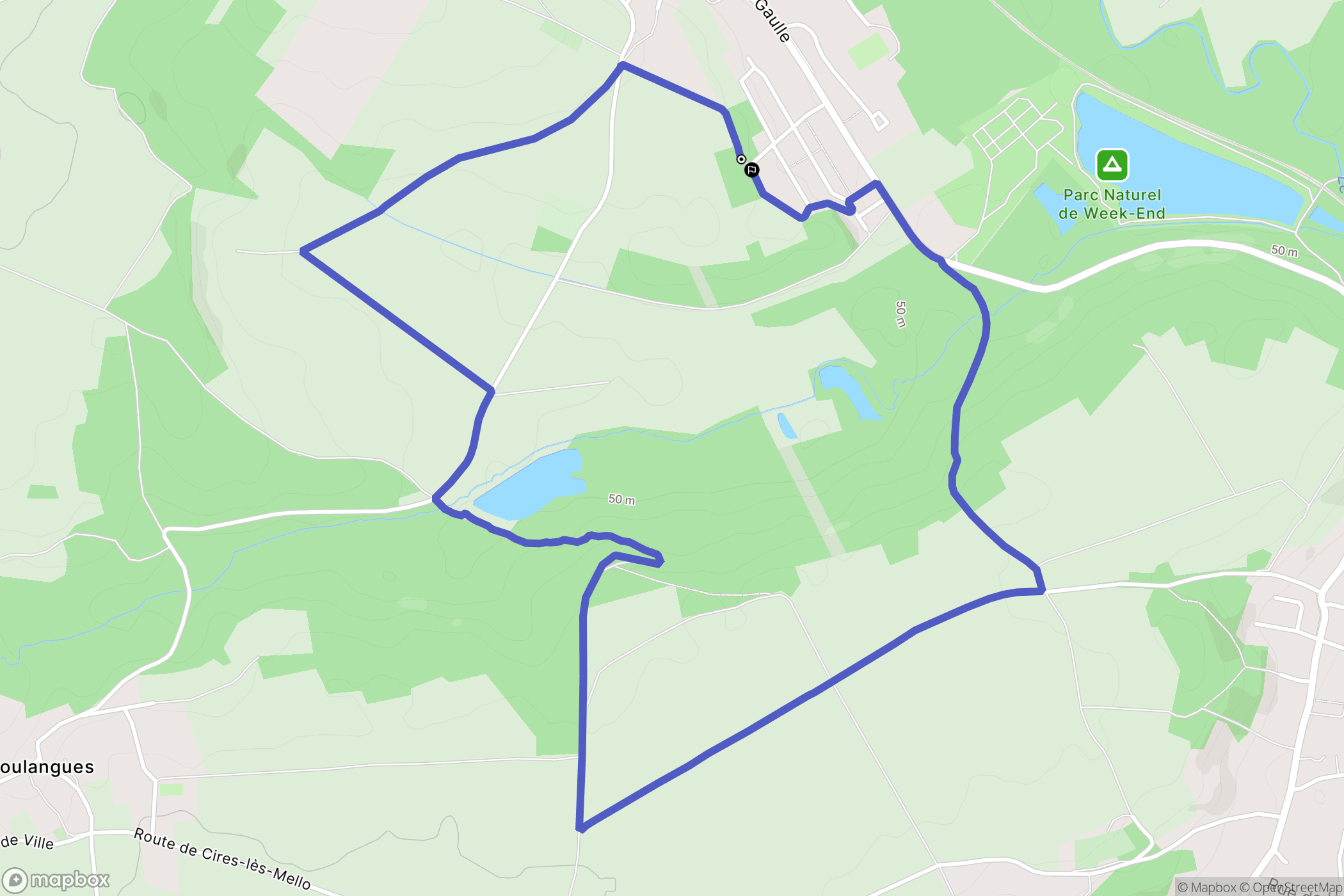 Balagny-sur-Thérain : carte du parcours de randonnée - France
