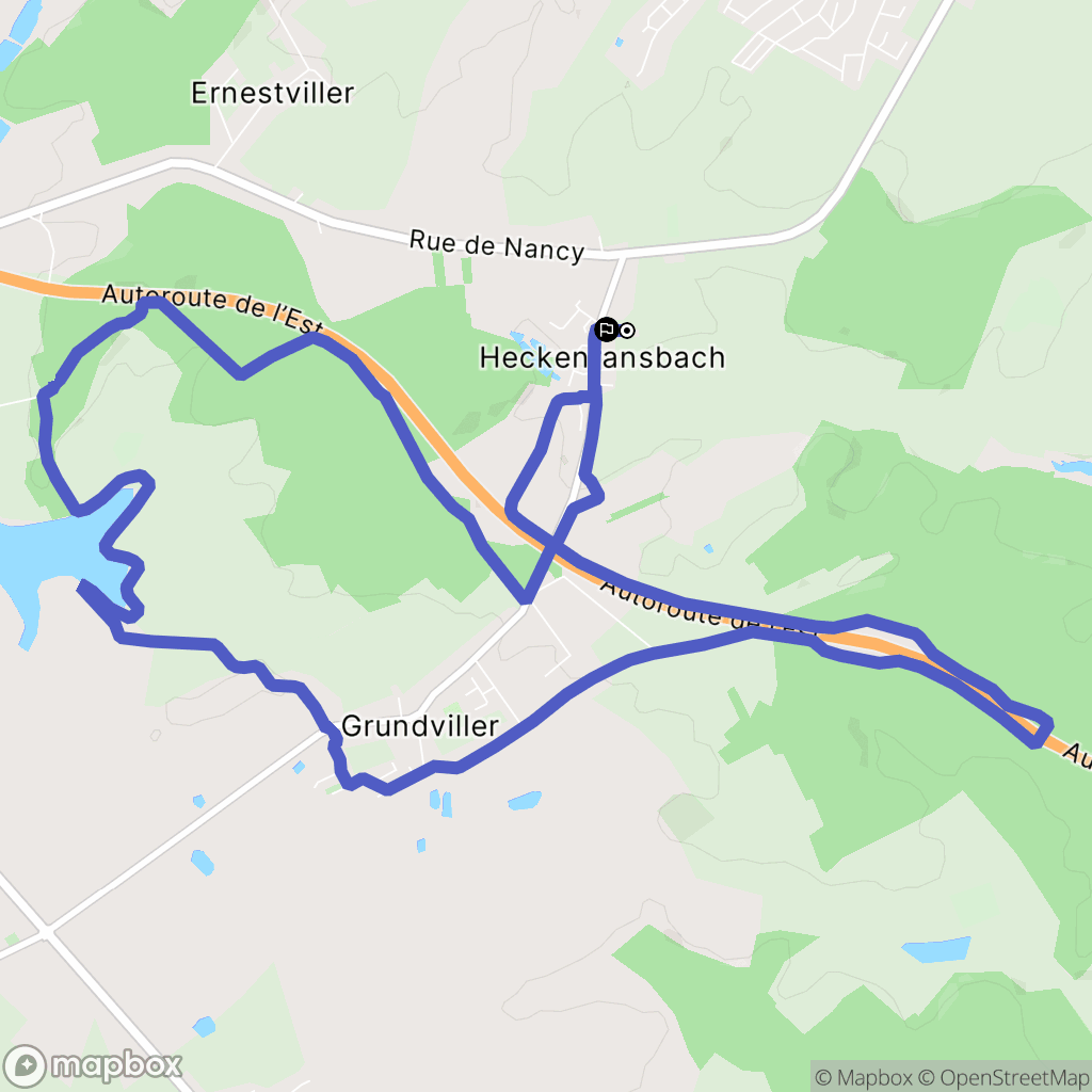 Ernestviller : carte du parcours de randonnée - France
