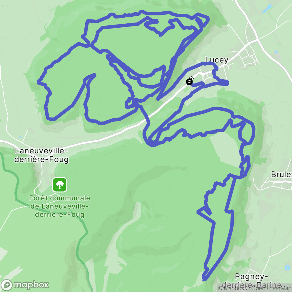 Lucey : carte du parcours de randonnée - France