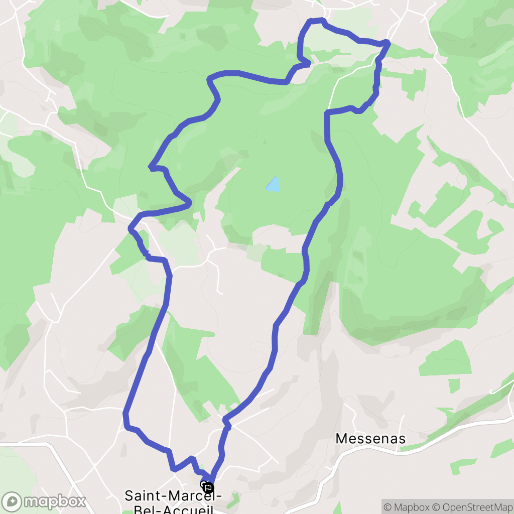 Saint-Marcel-Bel-Accueil : carte du parcours de randonnée - France