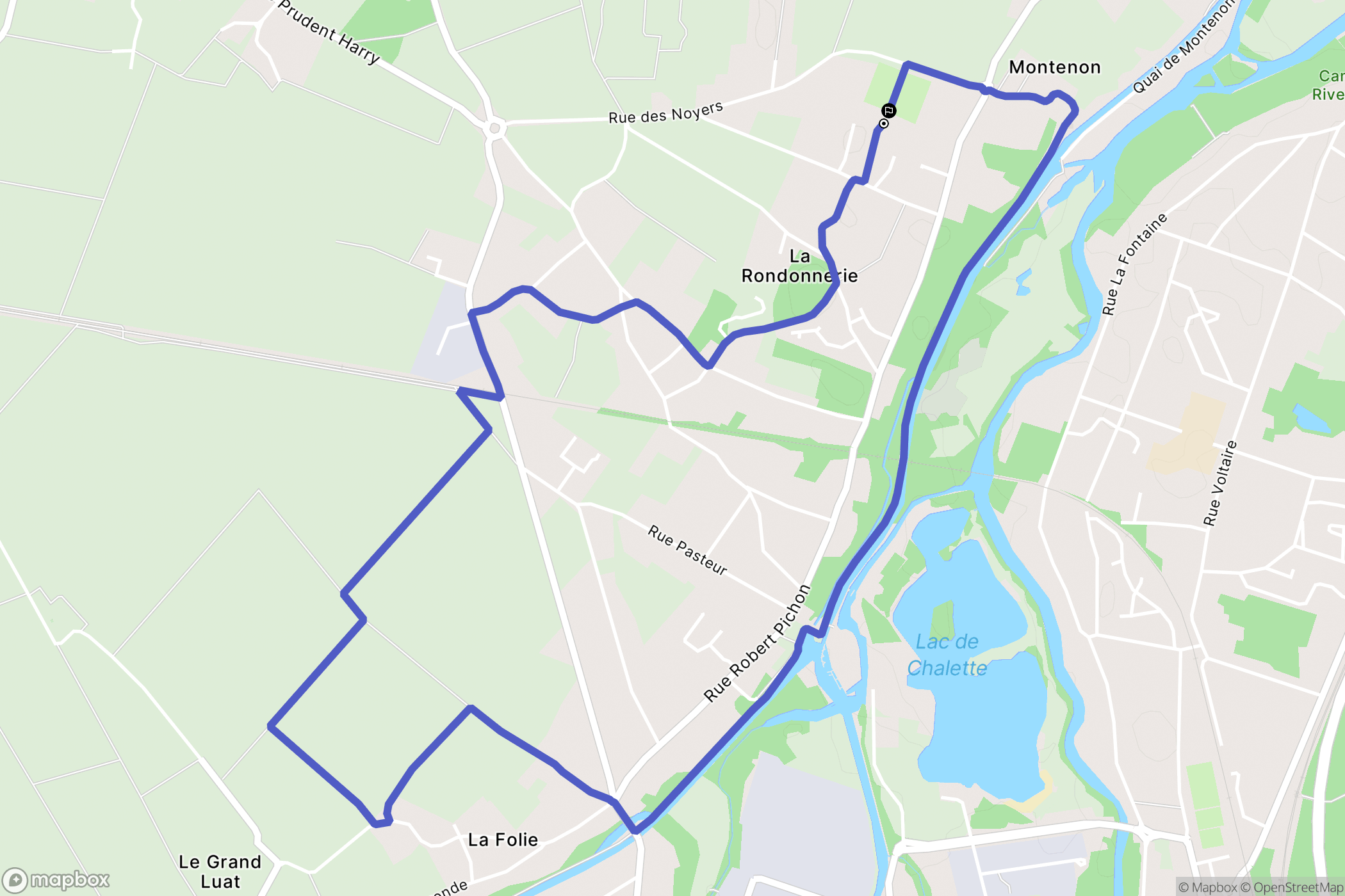 Corquilleroy : carte du parcours de randonnée - France