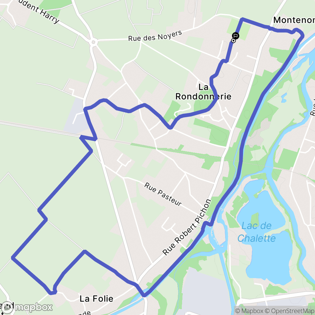 Corquilleroy : carte du parcours de randonnée - France