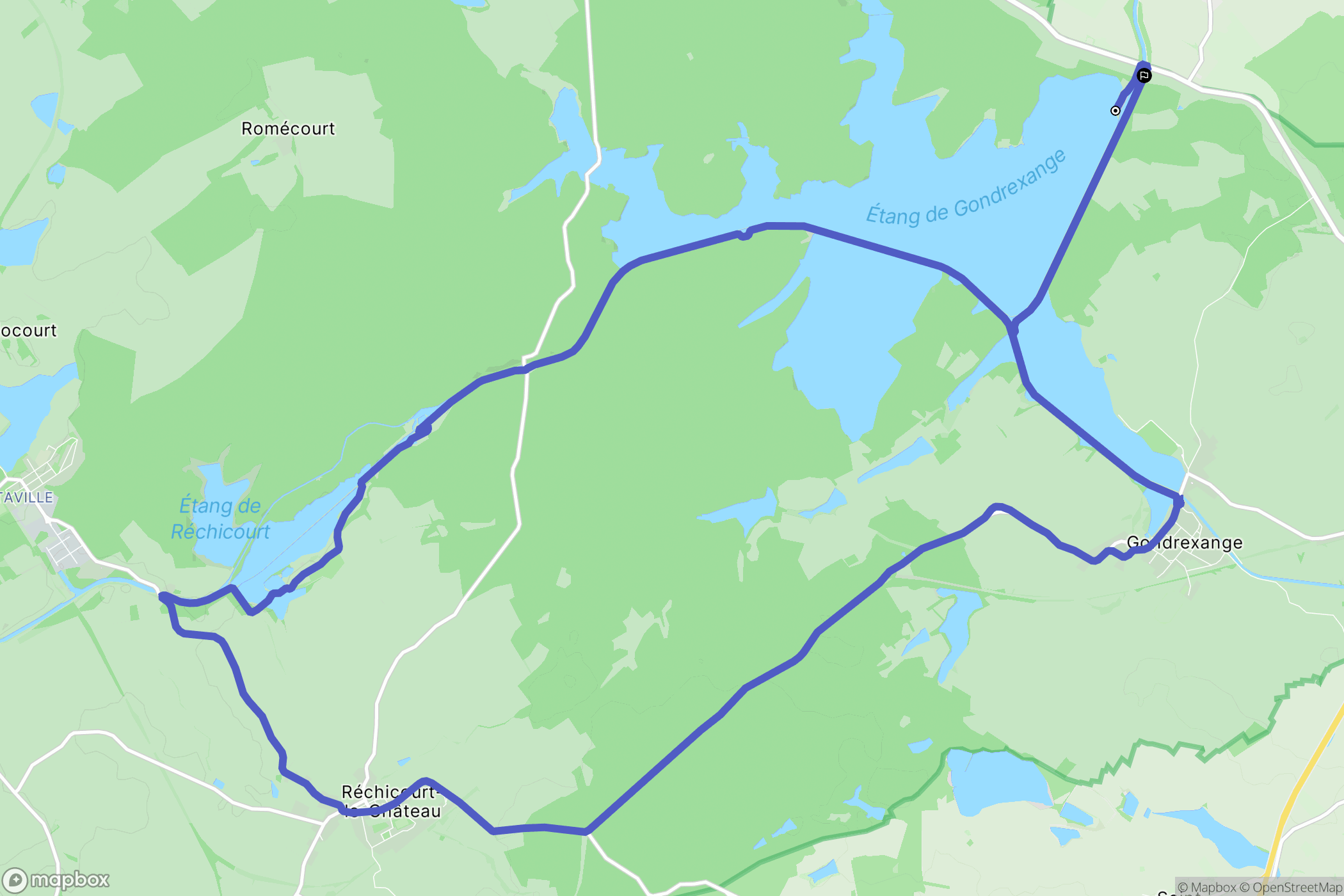 Languimberg : carte du parcours de randonnée - France