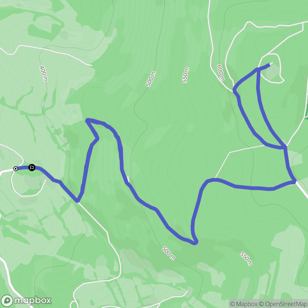 Mesvres : carte du parcours de randonnée - France