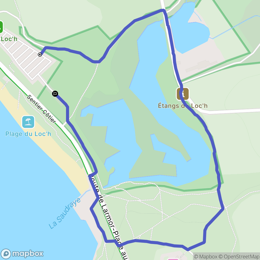 Guidel : carte du parcours de randonnée - France