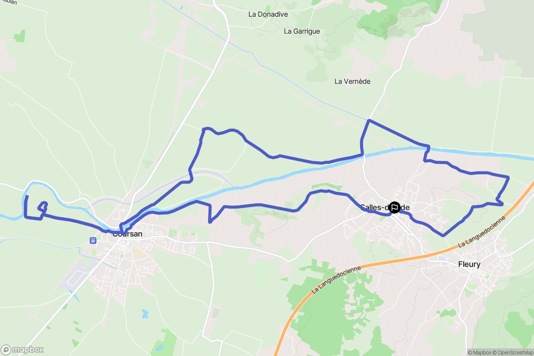 Salles-d'Aude : carte du parcours de randonnée - France
