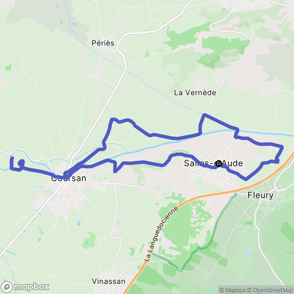 Salles-d'Aude : carte du parcours de randonnée - France