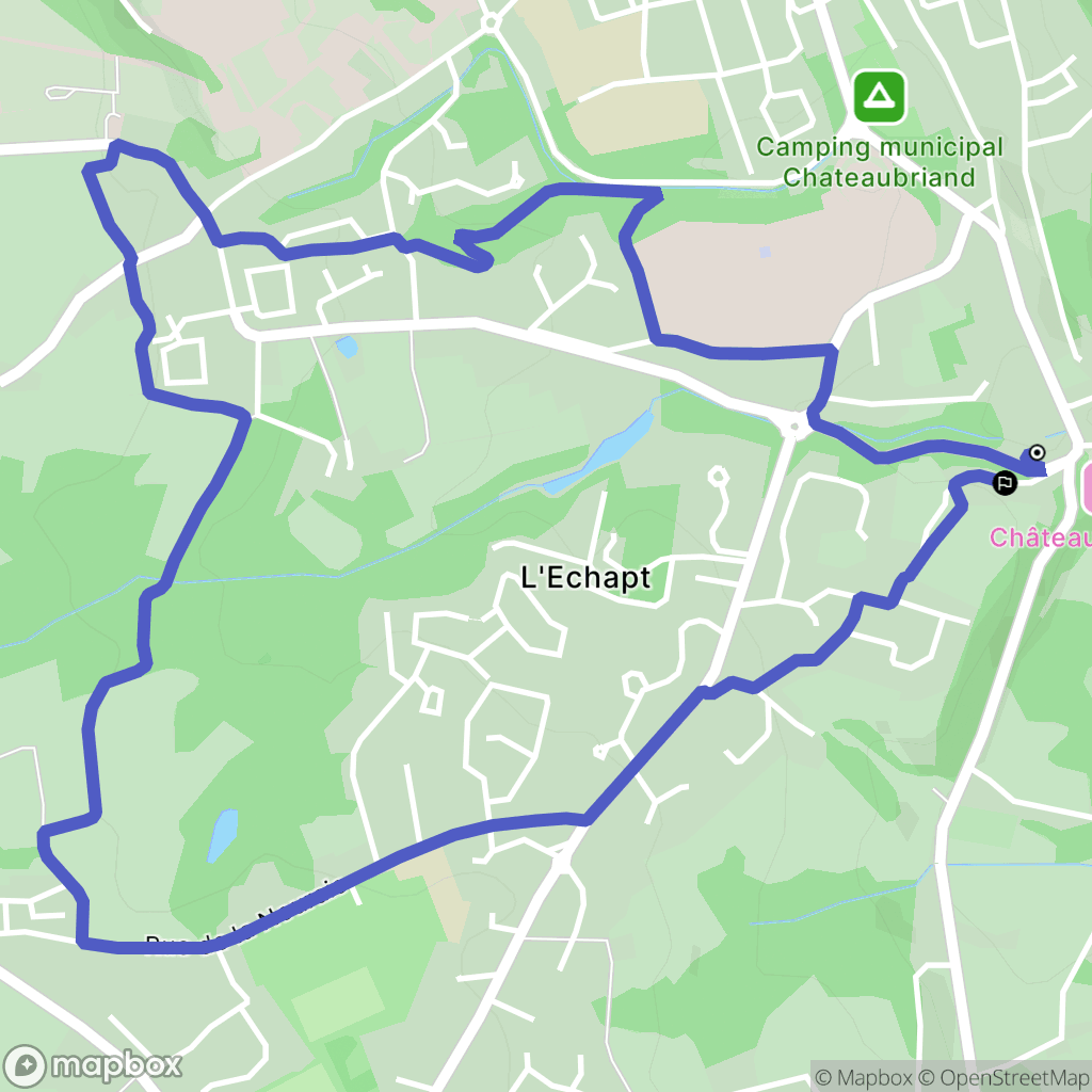Dinan : carte du parcours de randonnée - France