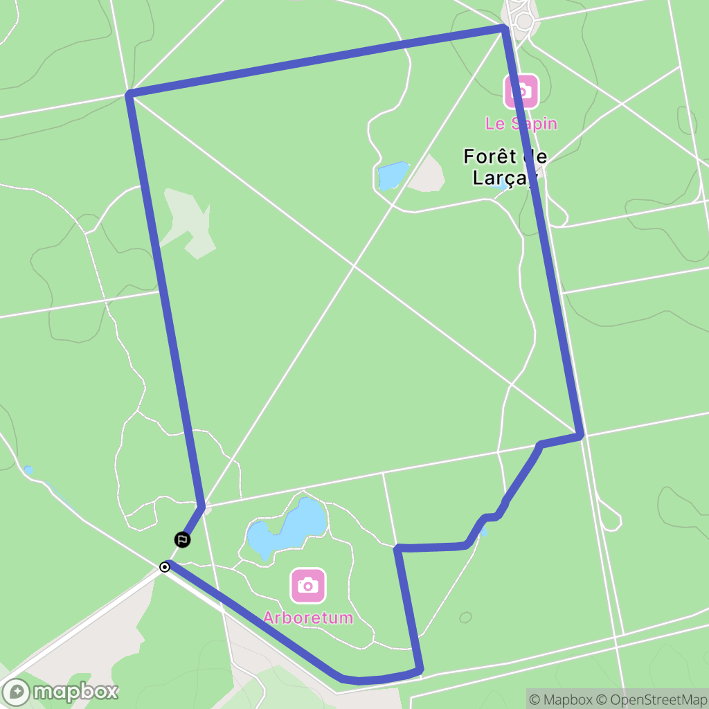 Larçay : carte du parcours de randonnée - France