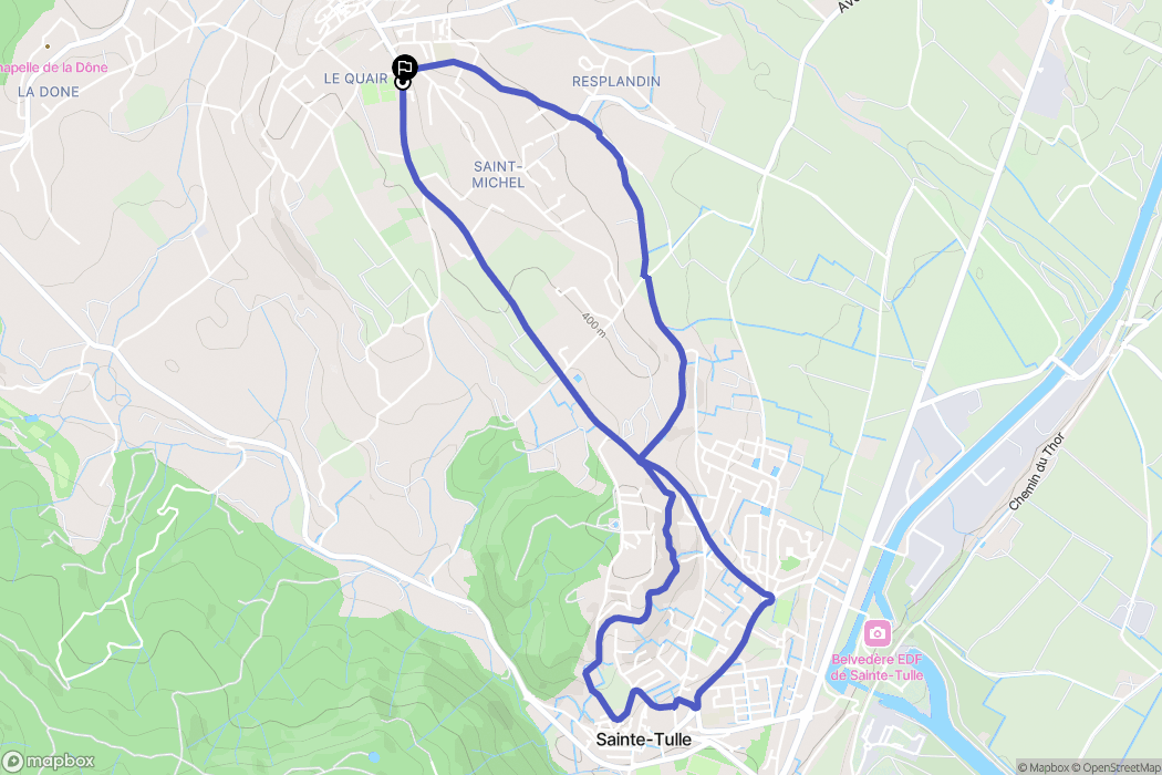 Pierrevert : carte du parcours de randonnée - France