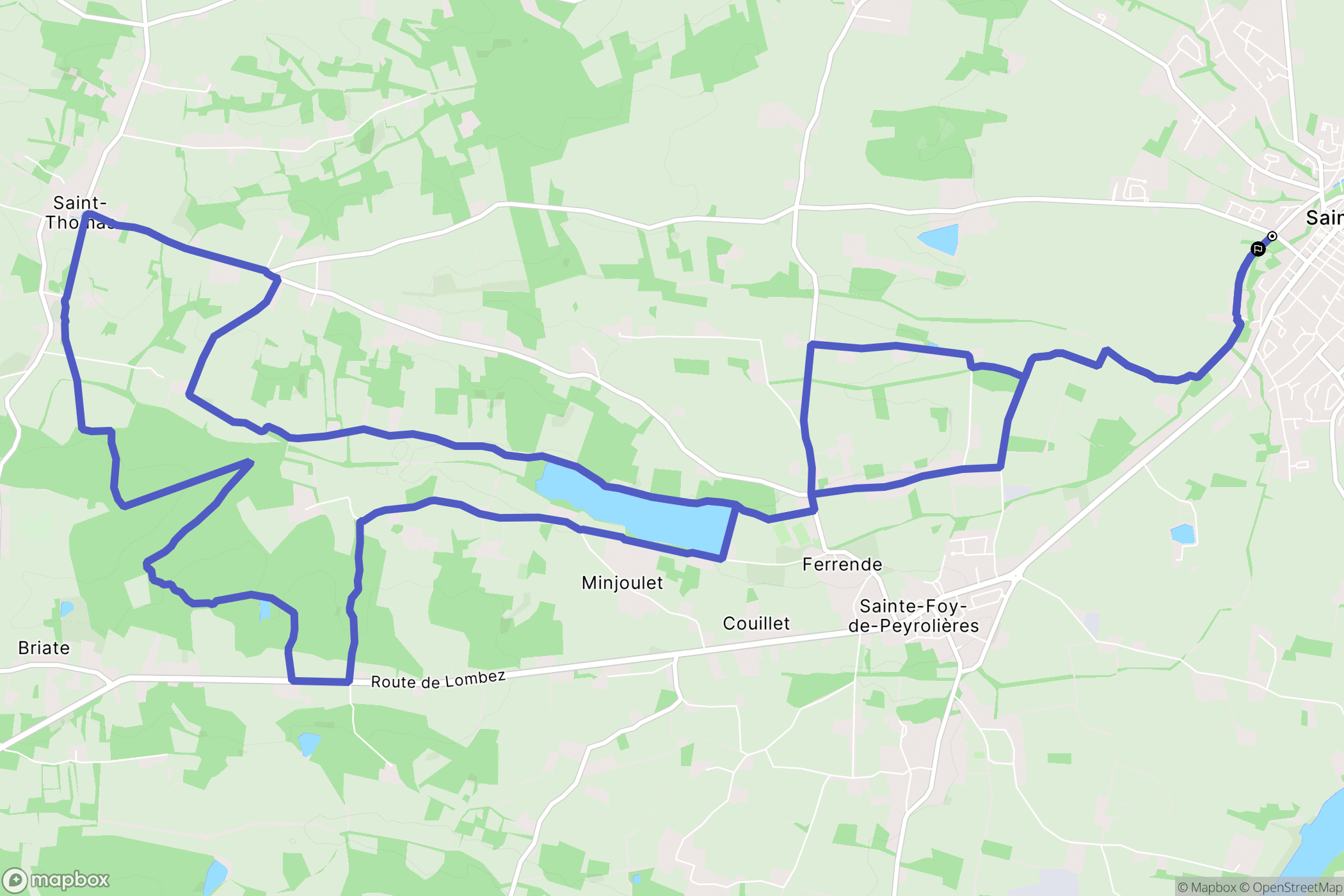 Saint-Lys : carte du parcours de randonnée - France