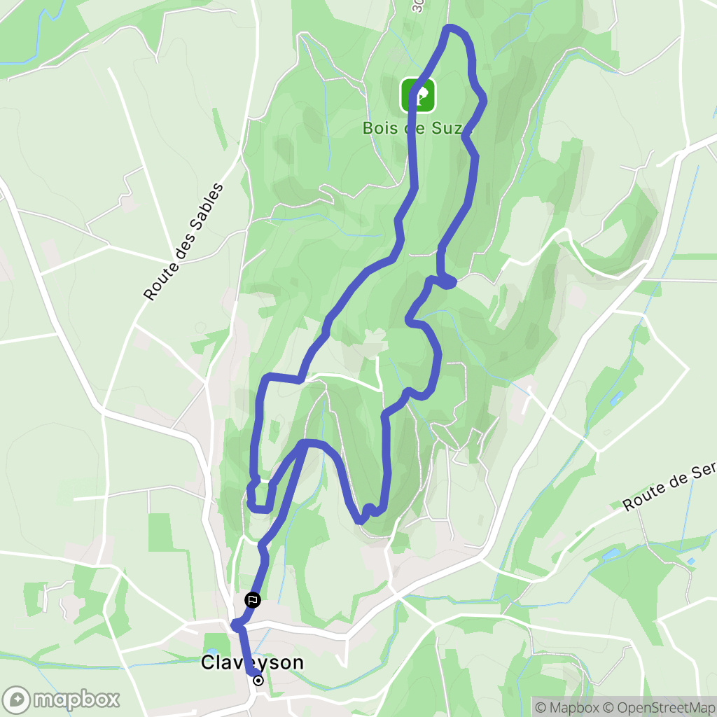 Claveyson : carte du parcours de randonnée - France