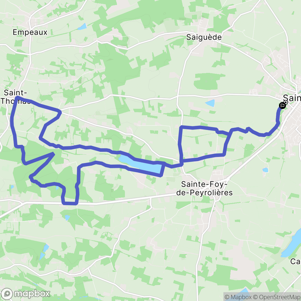 Saint-Lys : carte du parcours de randonnée - France