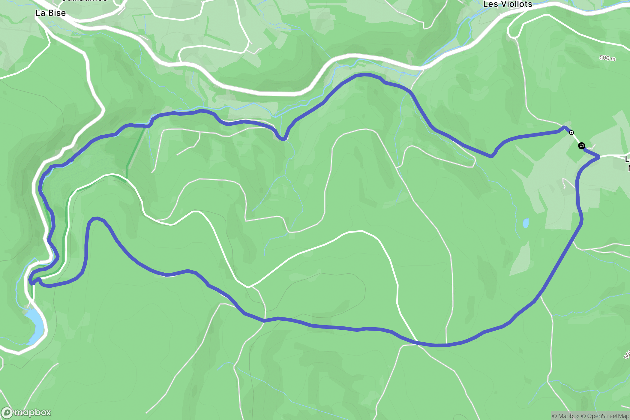 Roussillon-en-Morvan : carte du parcours de randonnée - France