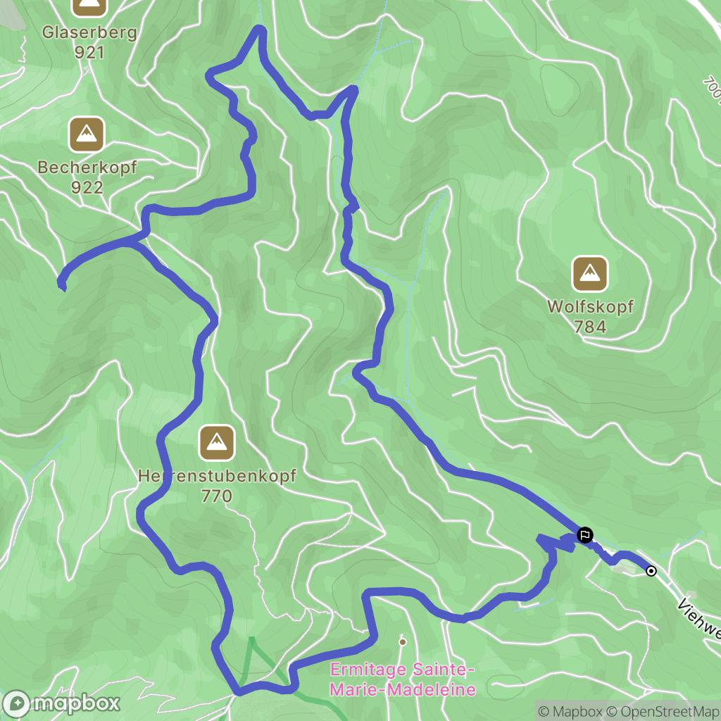 Steinbach : carte du parcours de randonnée - France