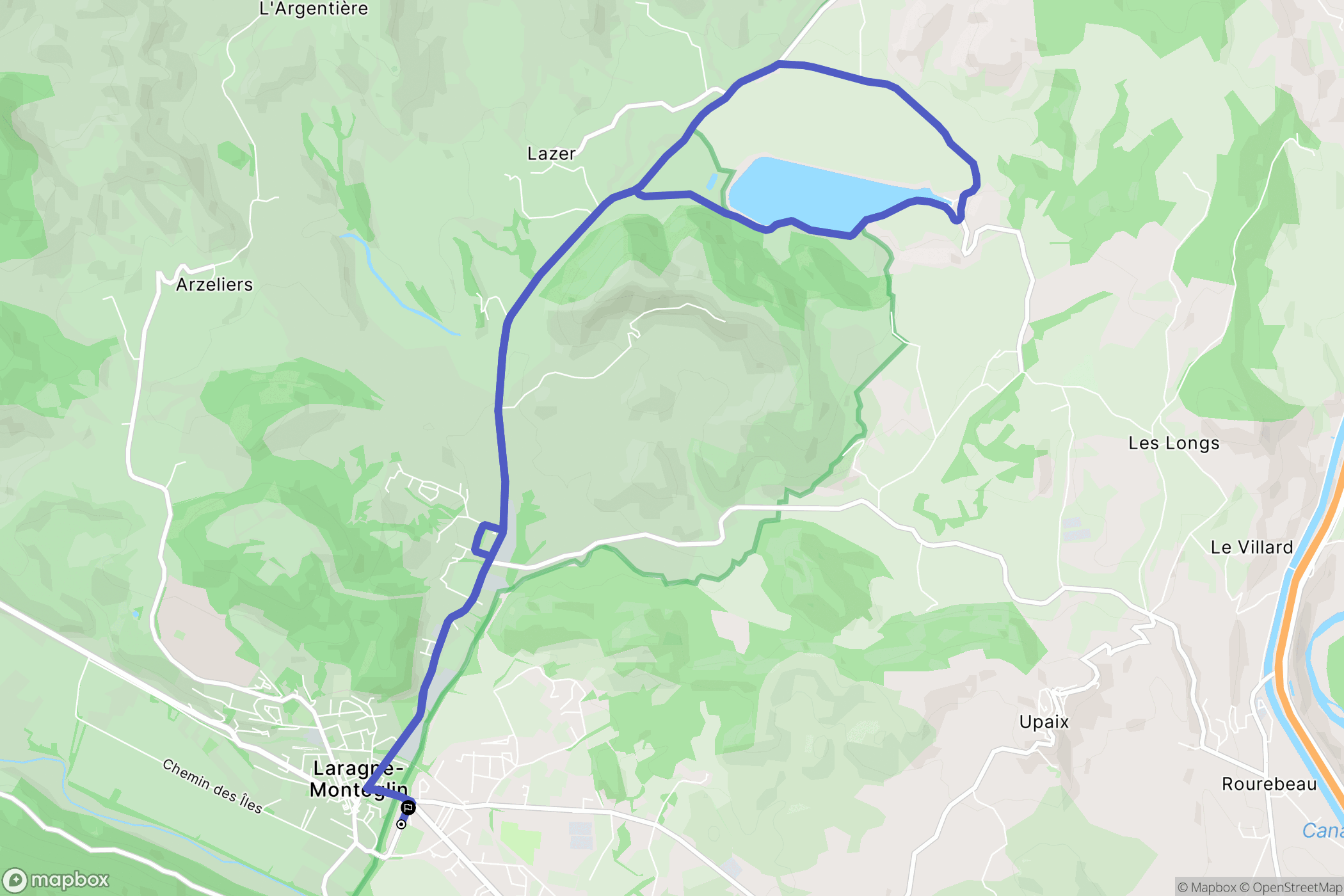 Laragne-Montéglin : carte du parcours de randonnée - France