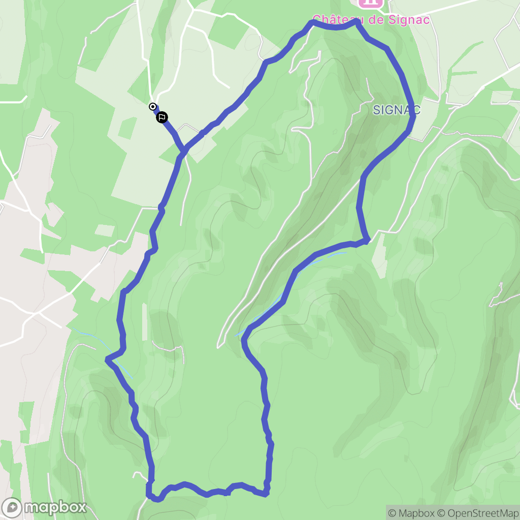 Bagnols-sur-Cèze : carte du parcours de randonnée - France