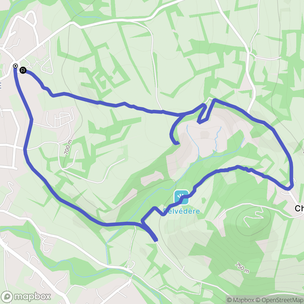 Rosières : carte du parcours de randonnée - France