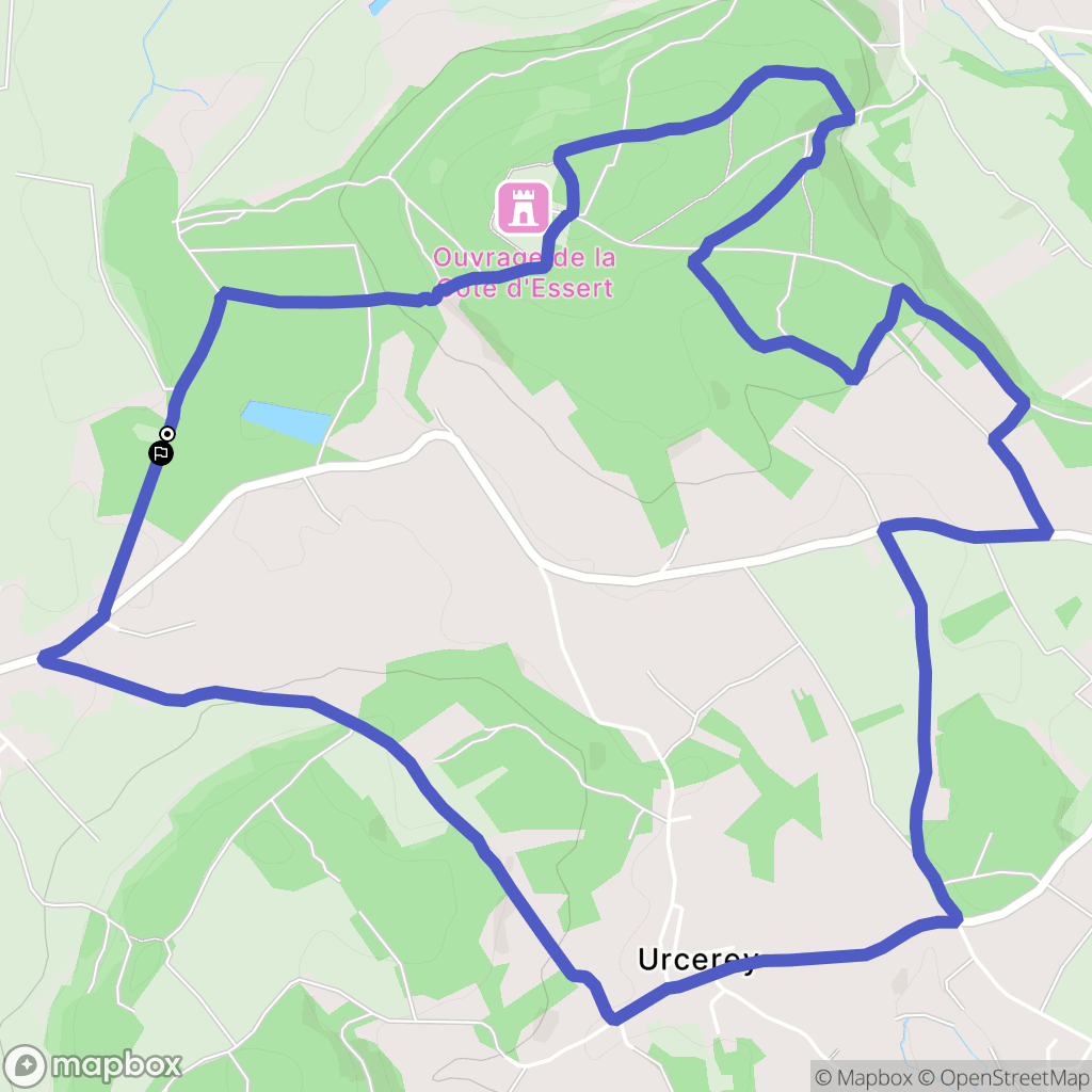 Buc : carte du parcours de randonnée - France