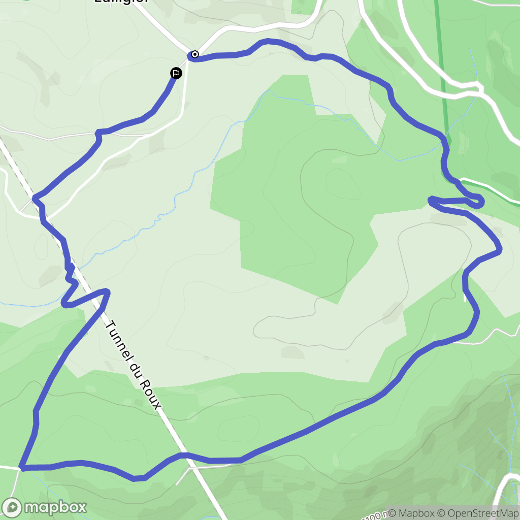 Mazan-l'Abbaye : carte du parcours de randonnée - France
