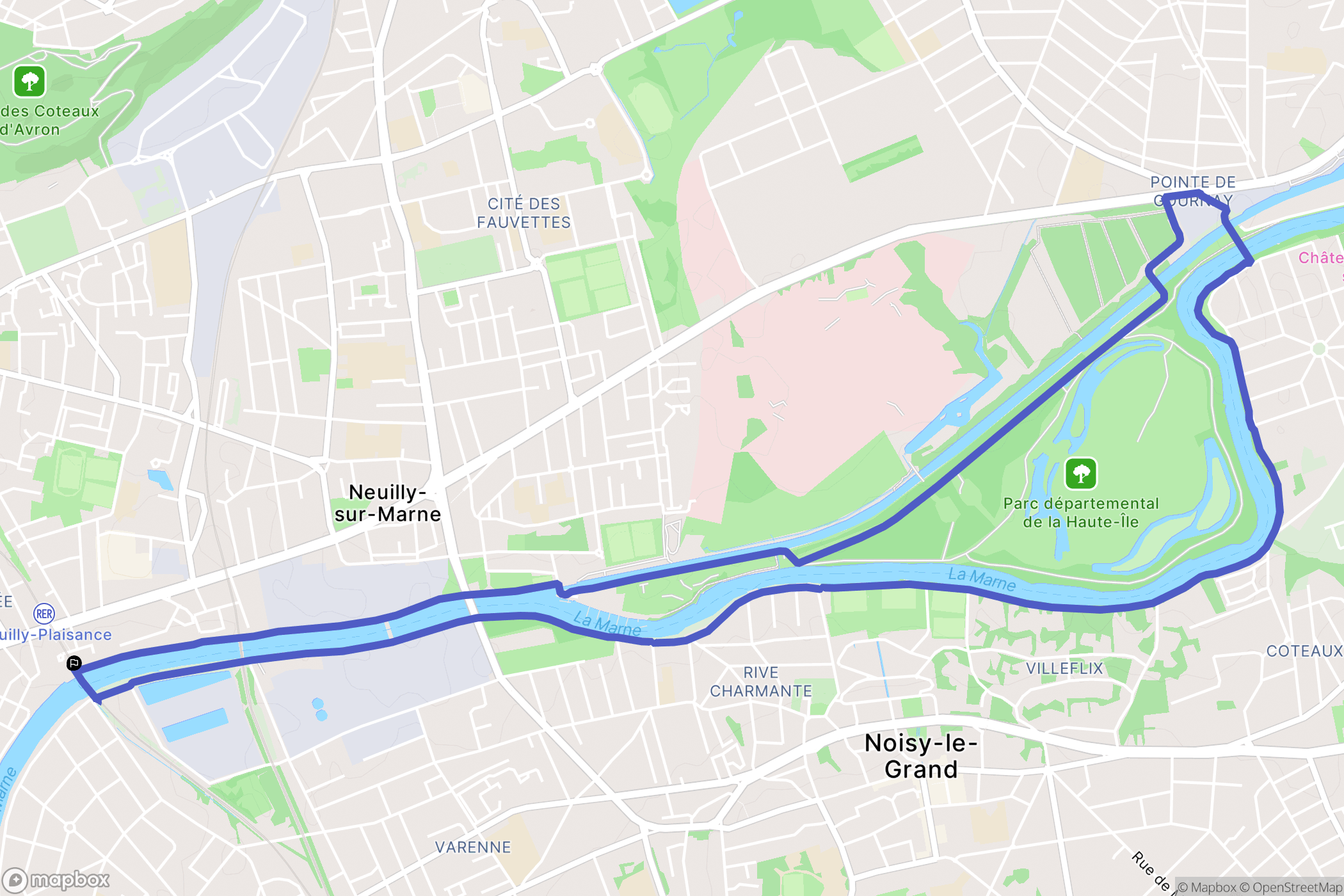 Neuilly-Plaisance : carte du parcours de randonnée - France