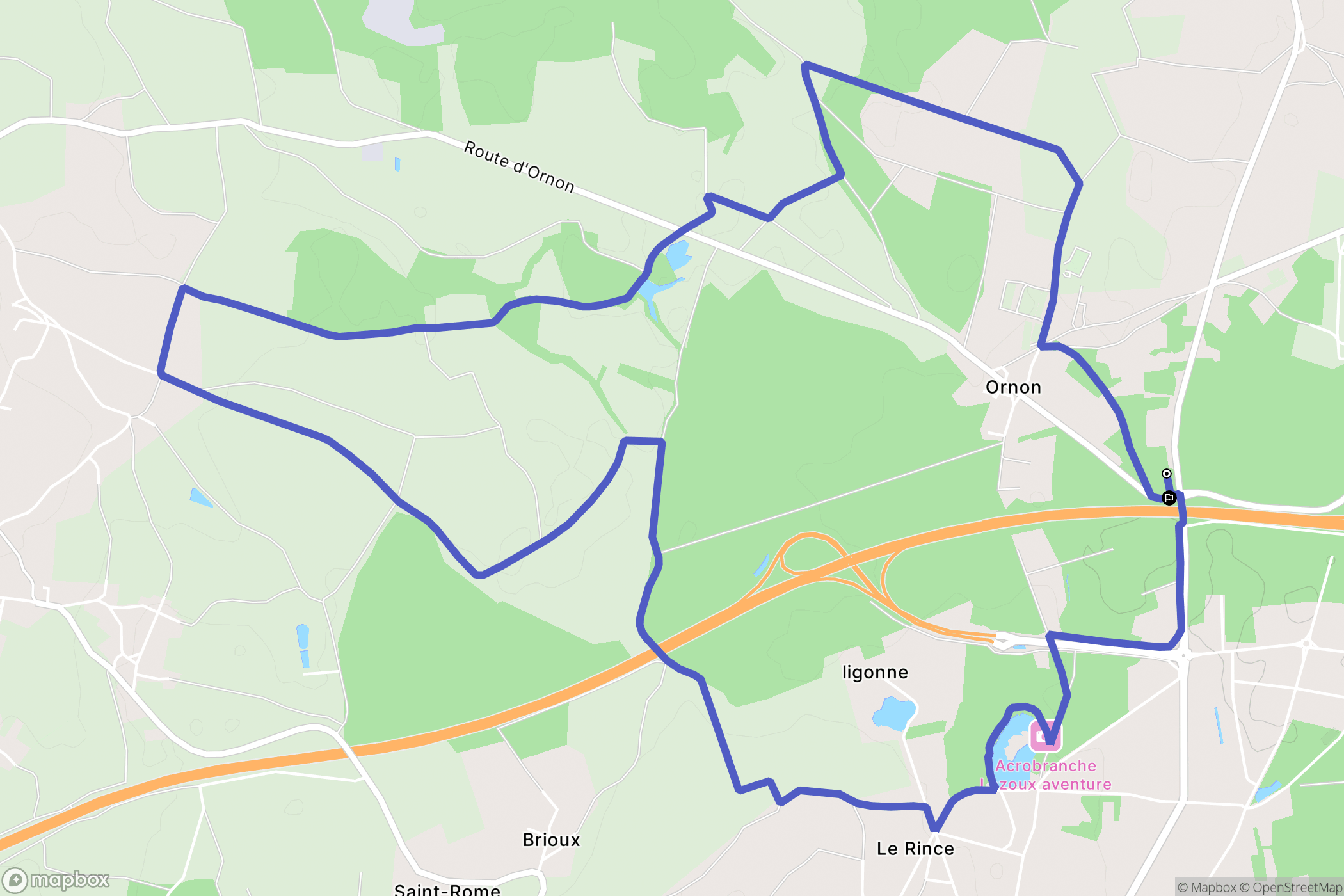 Lezoux : carte du parcours de randonnée - France