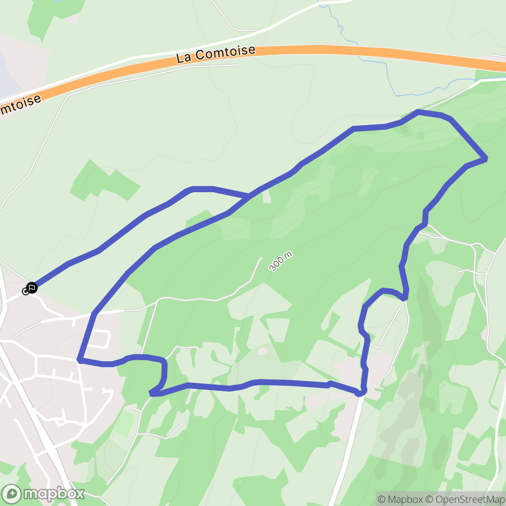 Sampans : carte du parcours de randonnée - France
