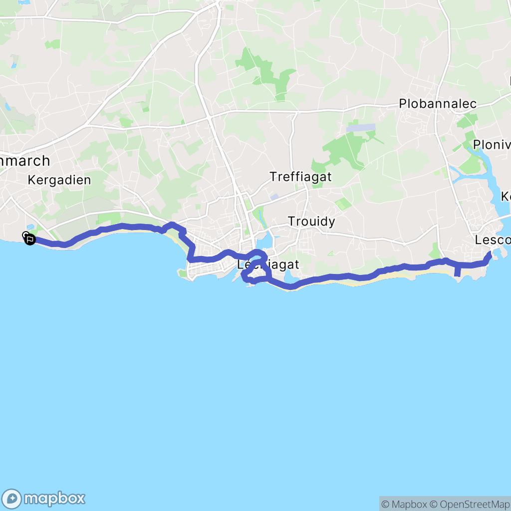 Penmarc'h : carte du parcours de randonnée - France