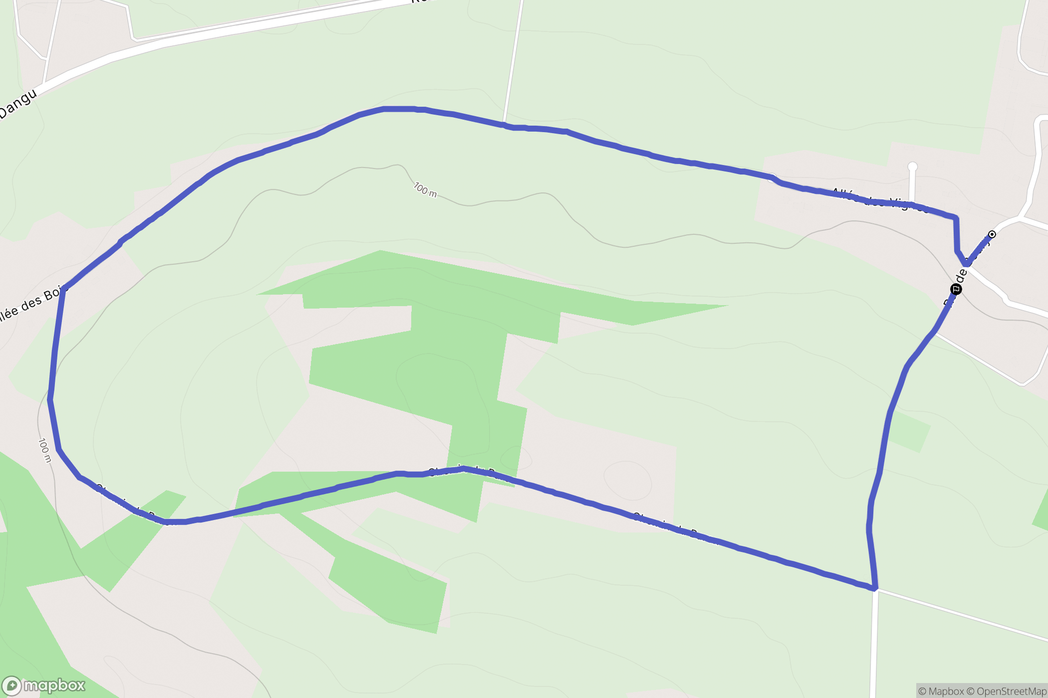 Courcelles-lès-Gisors : carte du parcours de randonnée - France