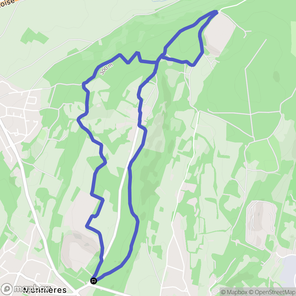 Monnières : carte du parcours de randonnée - France