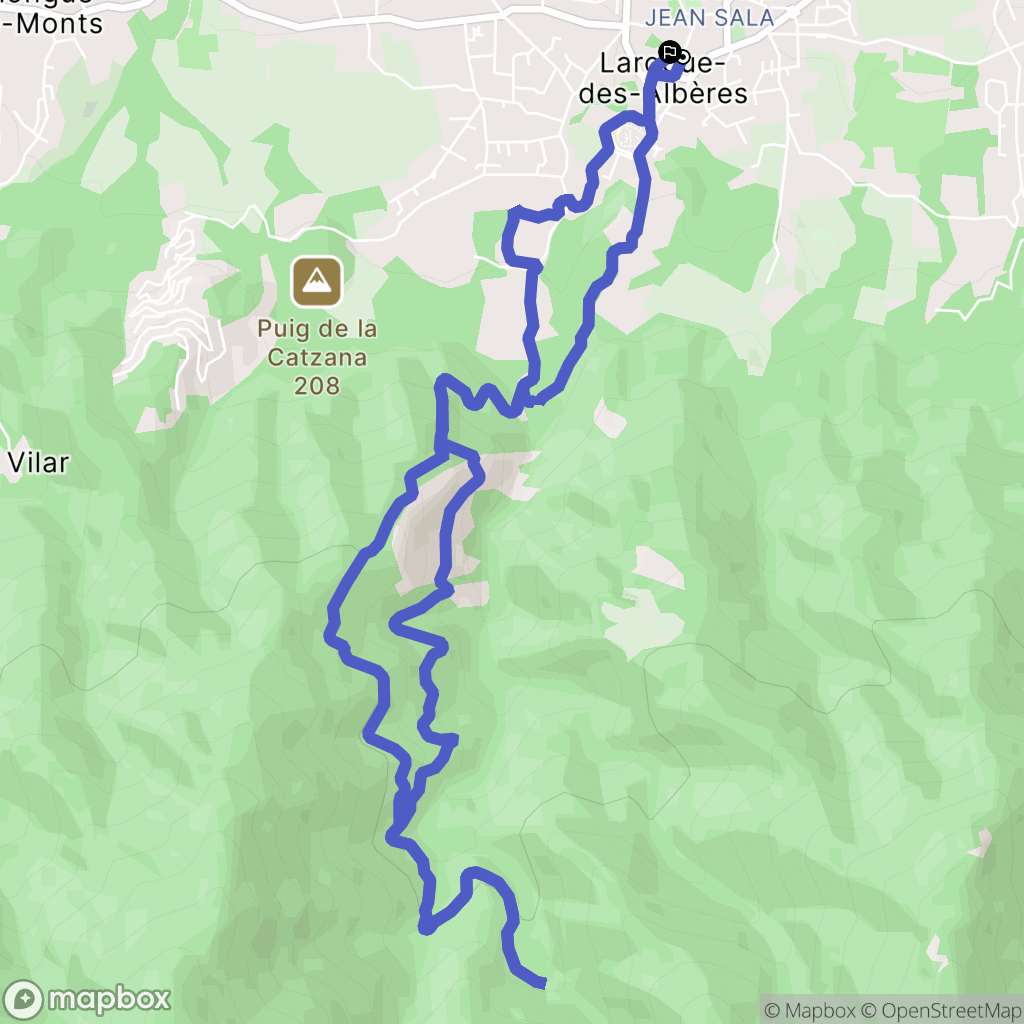 Laroque-des-Albères : carte du parcours de randonnée - France