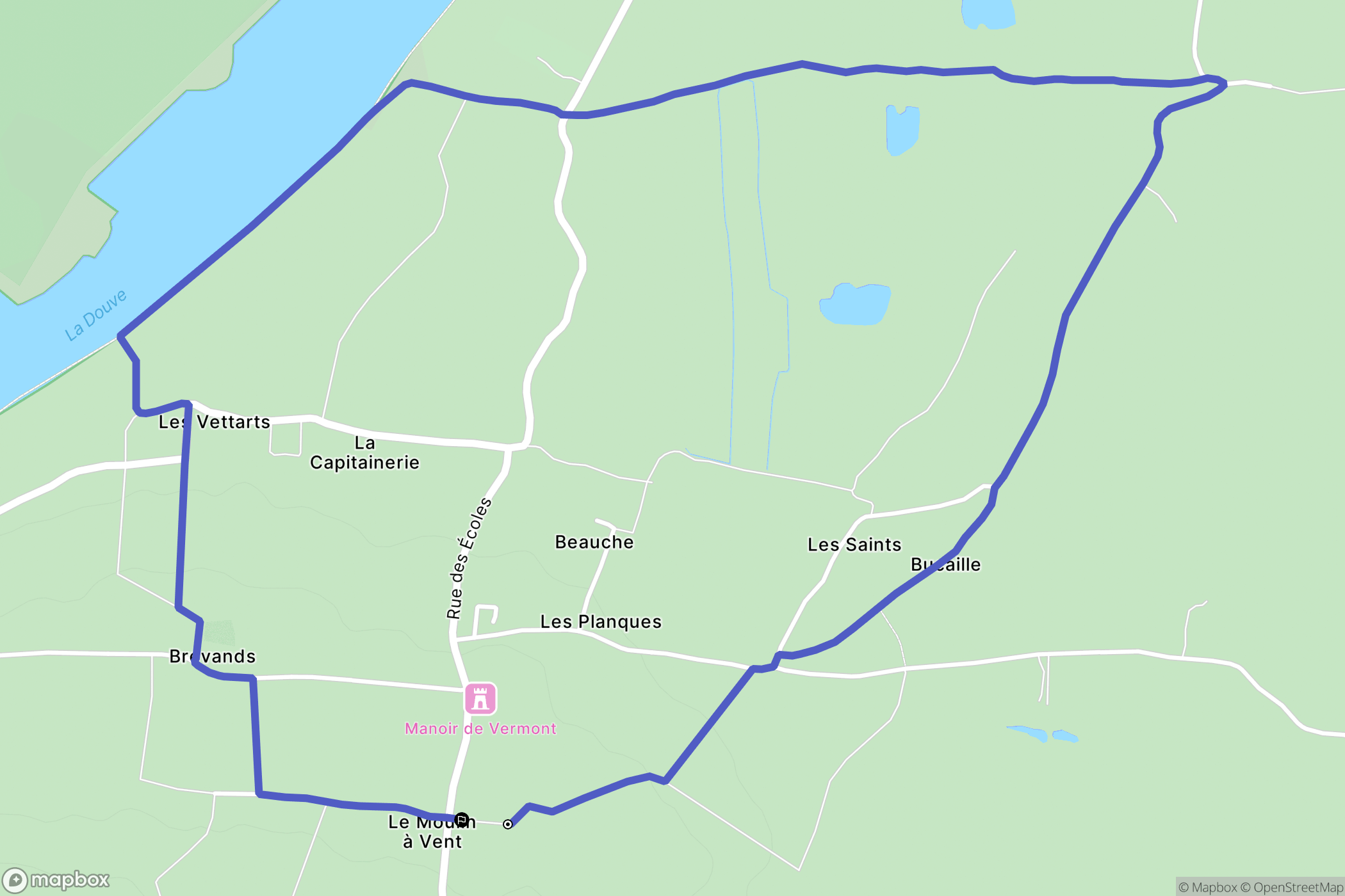 Carentan-les-Marais : carte du parcours de randonnée - France