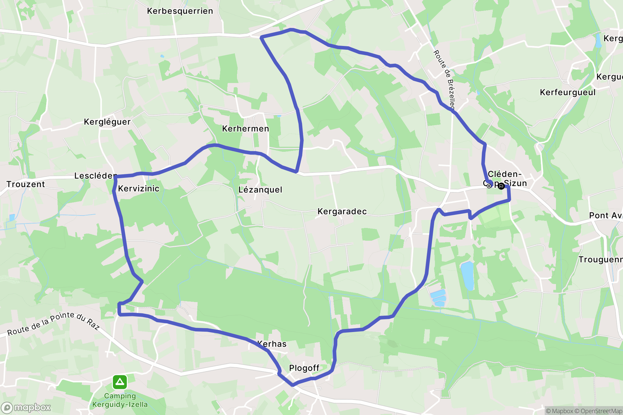 Cléden-Cap-Sizun: routekaart voor buitenactiviteiten - France