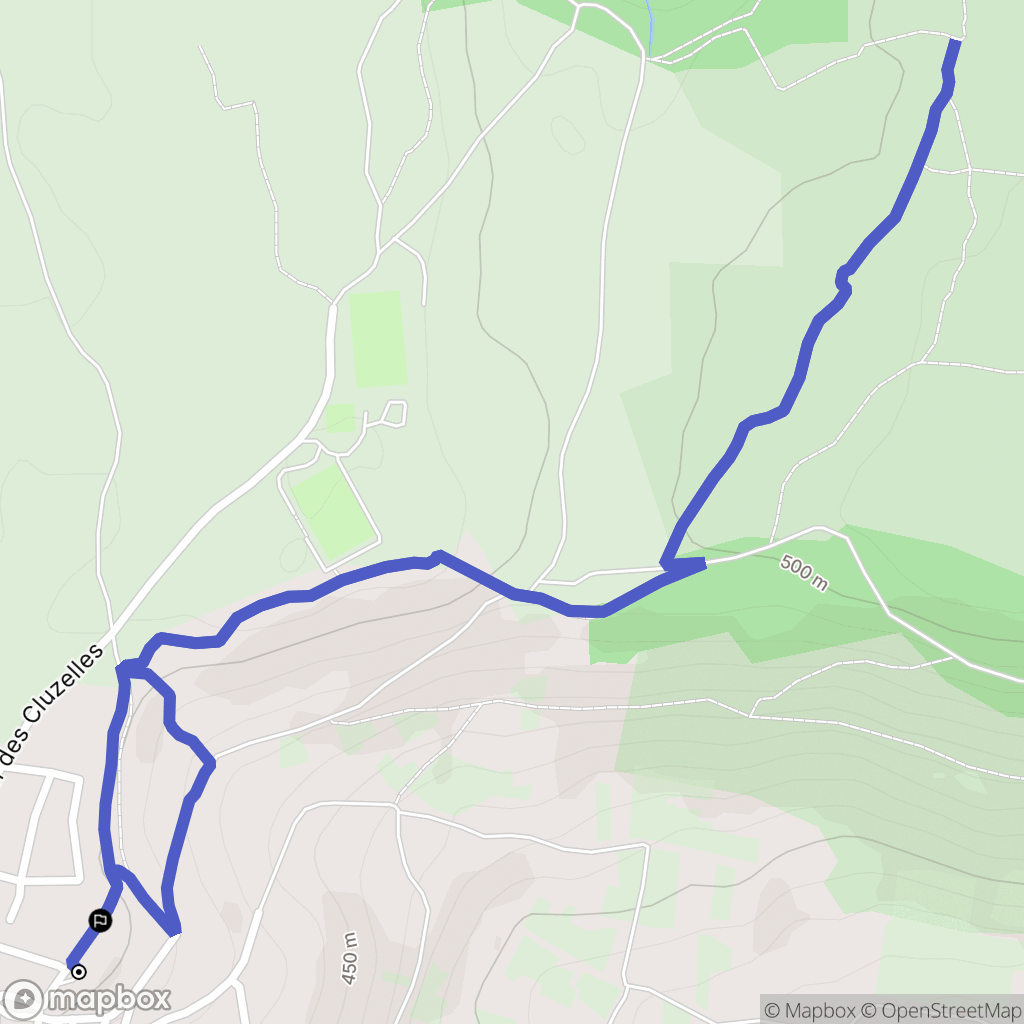 Châteaugay : carte du parcours de randonnée - France