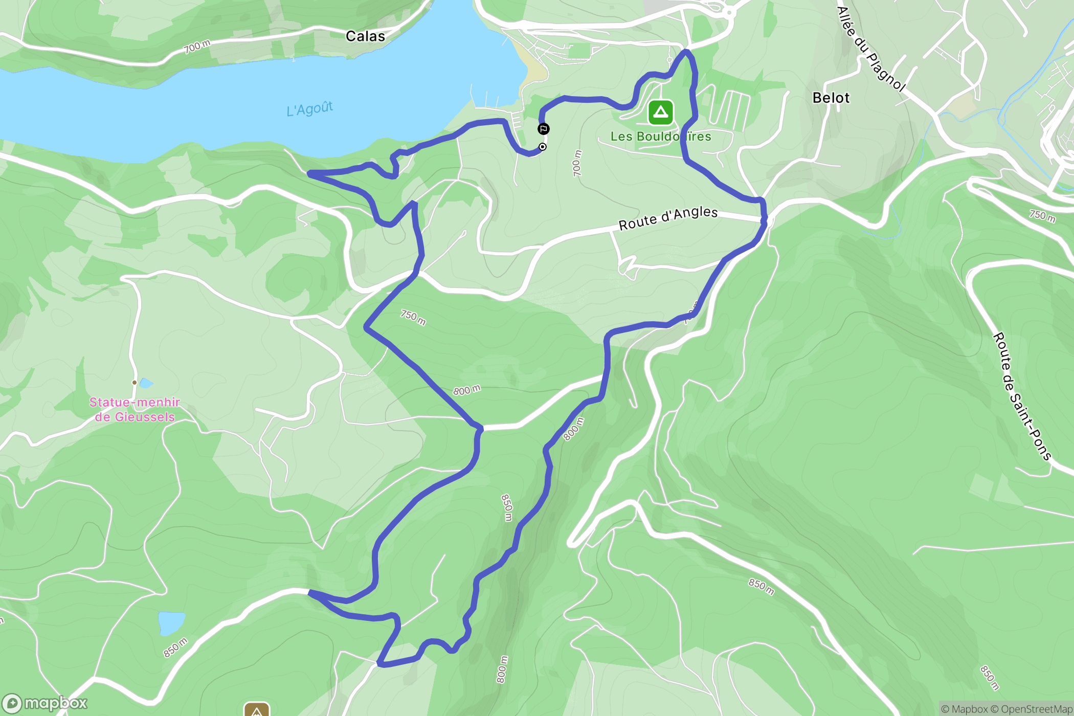 La Salvetat-sur-Agout : carte du parcours de randonnée - France