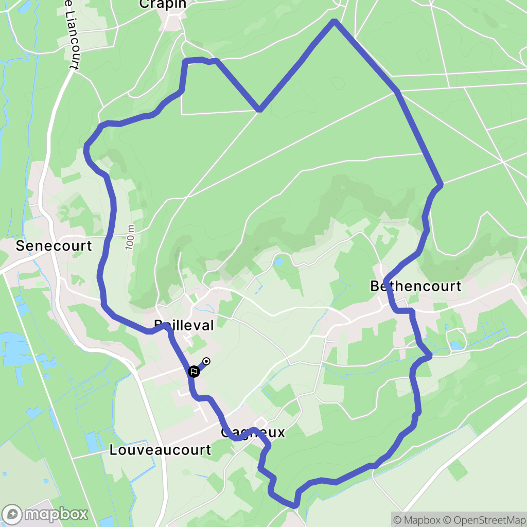 Bailleval : carte du parcours de randonnée - France