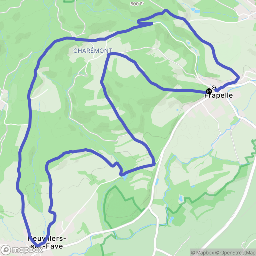 Frapelle : carte du parcours de randonnée - France