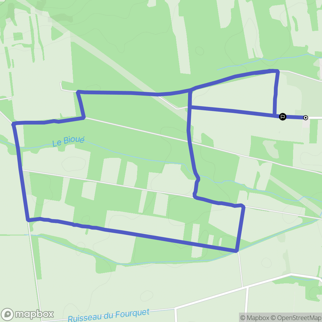 Tuzaguet : carte du parcours de randonnée - France