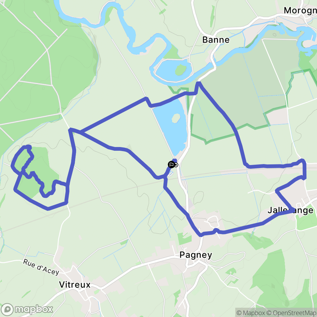 Pagney : carte du parcours de randonnée - France