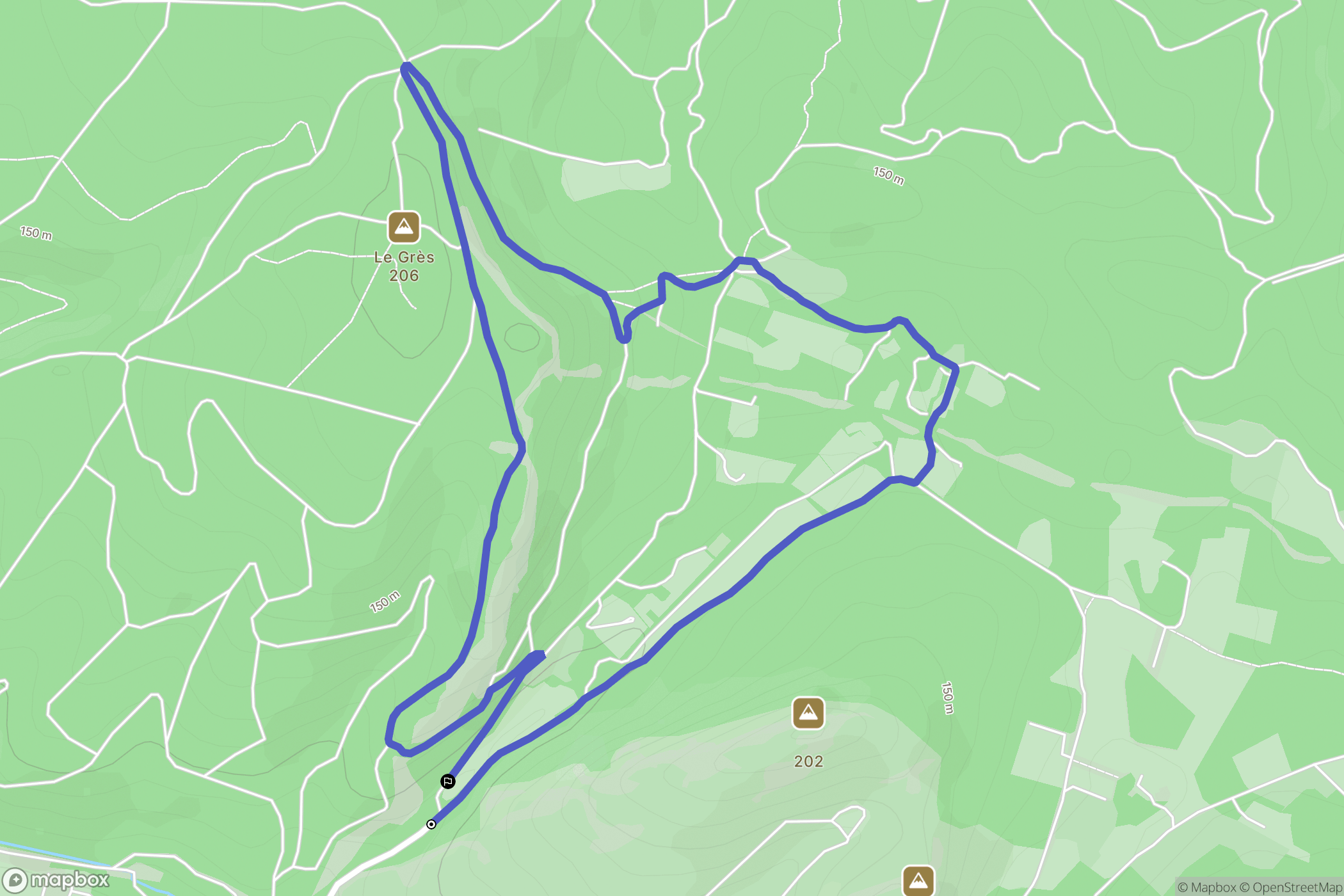 Fontvieille : carte du parcours de randonnée - France