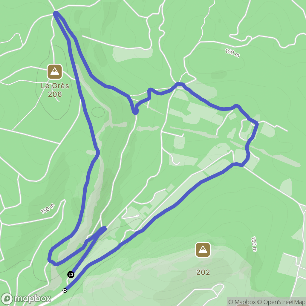 Fontvieille : carte du parcours de randonnée - France