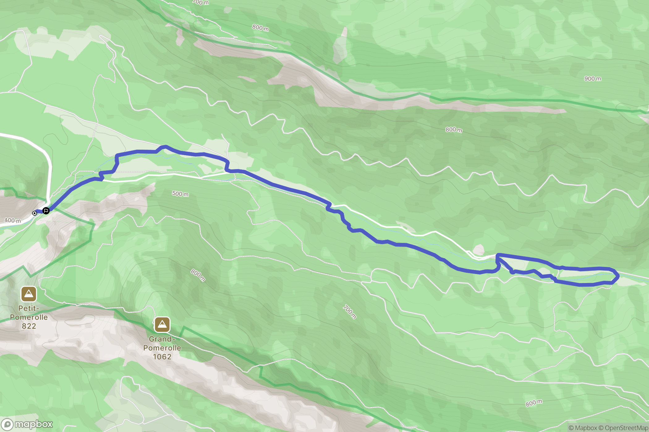 Saou : carte du parcours de randonnée - France