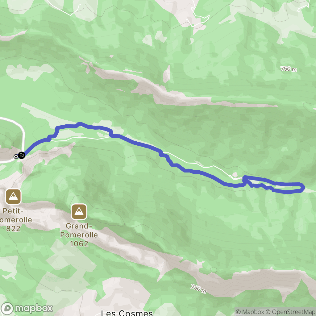 Saou : carte du parcours de randonnée - France