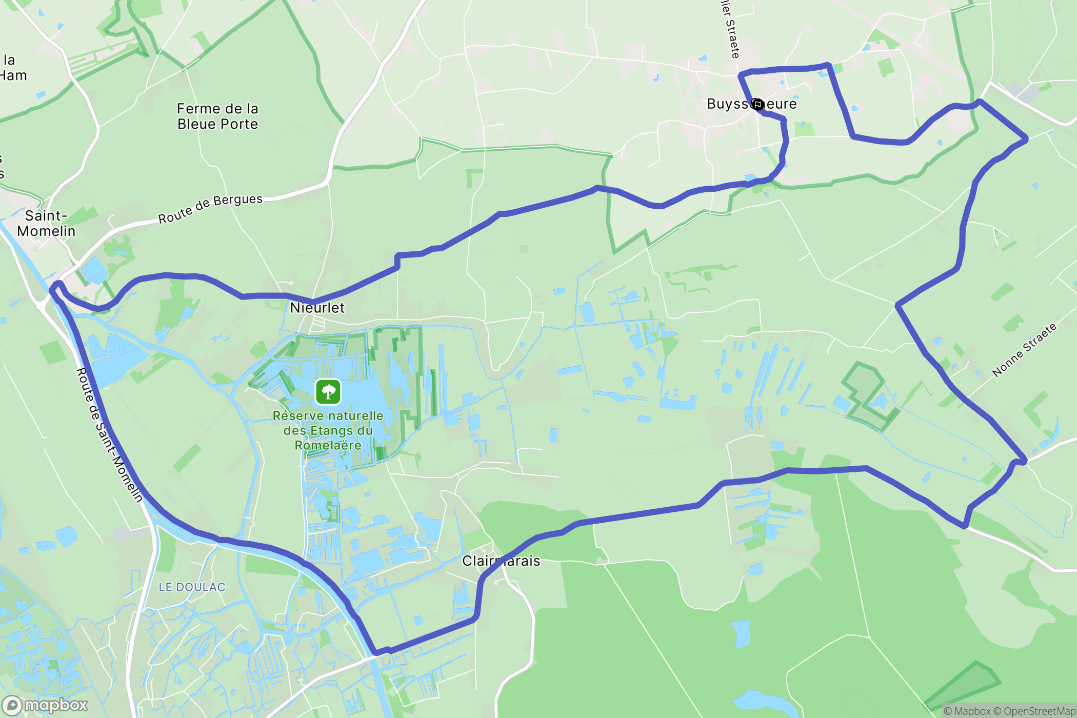 Buysscheure : carte du parcours de randonnée - France