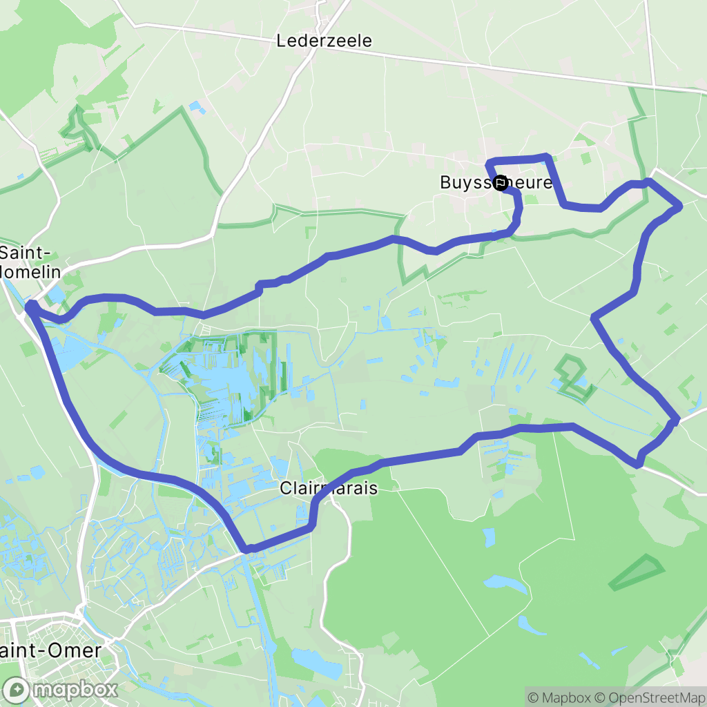Buysscheure : carte du parcours de randonnée - France
